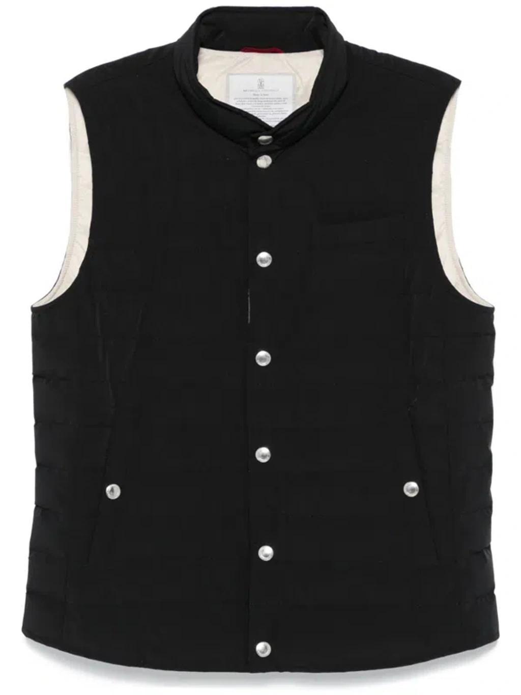 BRUNELLO CUCINELLI Nylon Down Vest In Black Product Image