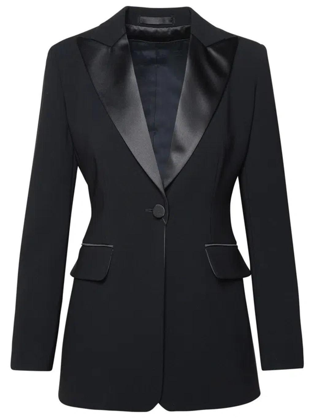 MAX MARA Plinio Black Acetate Blend Jacket Product Image