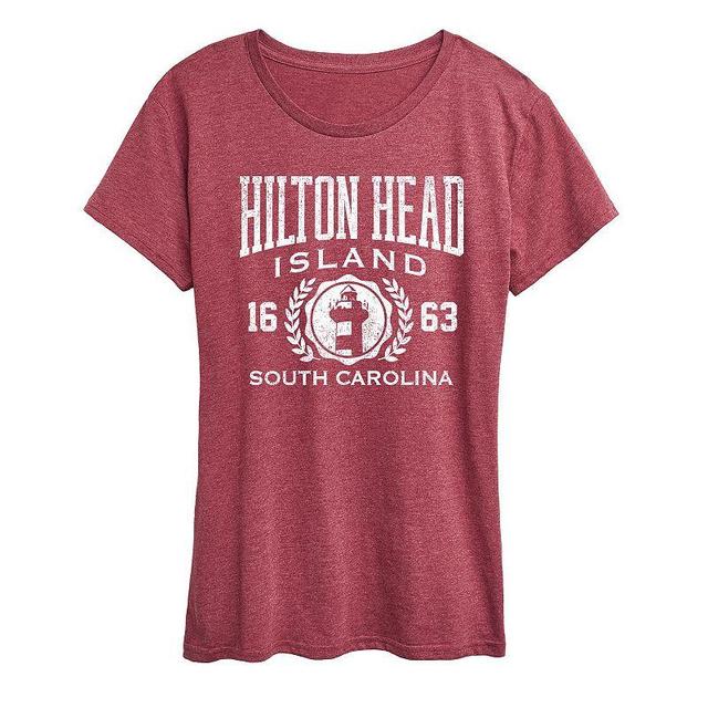 Womens Hilton Head Island Collegiate Graphic Tee Product Image