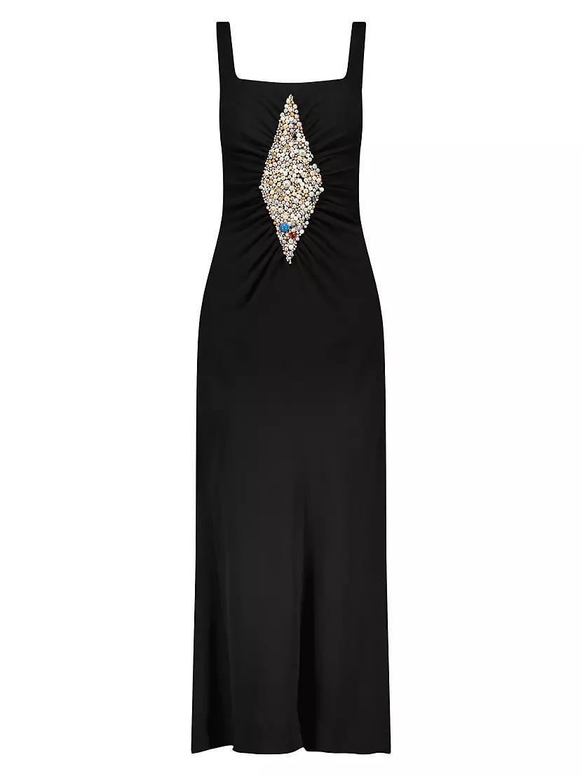 Womens Slip Dress With Diamond Inlay Product Image