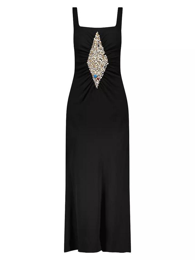 Womens Slip Dress With Diamond Inlay Product Image