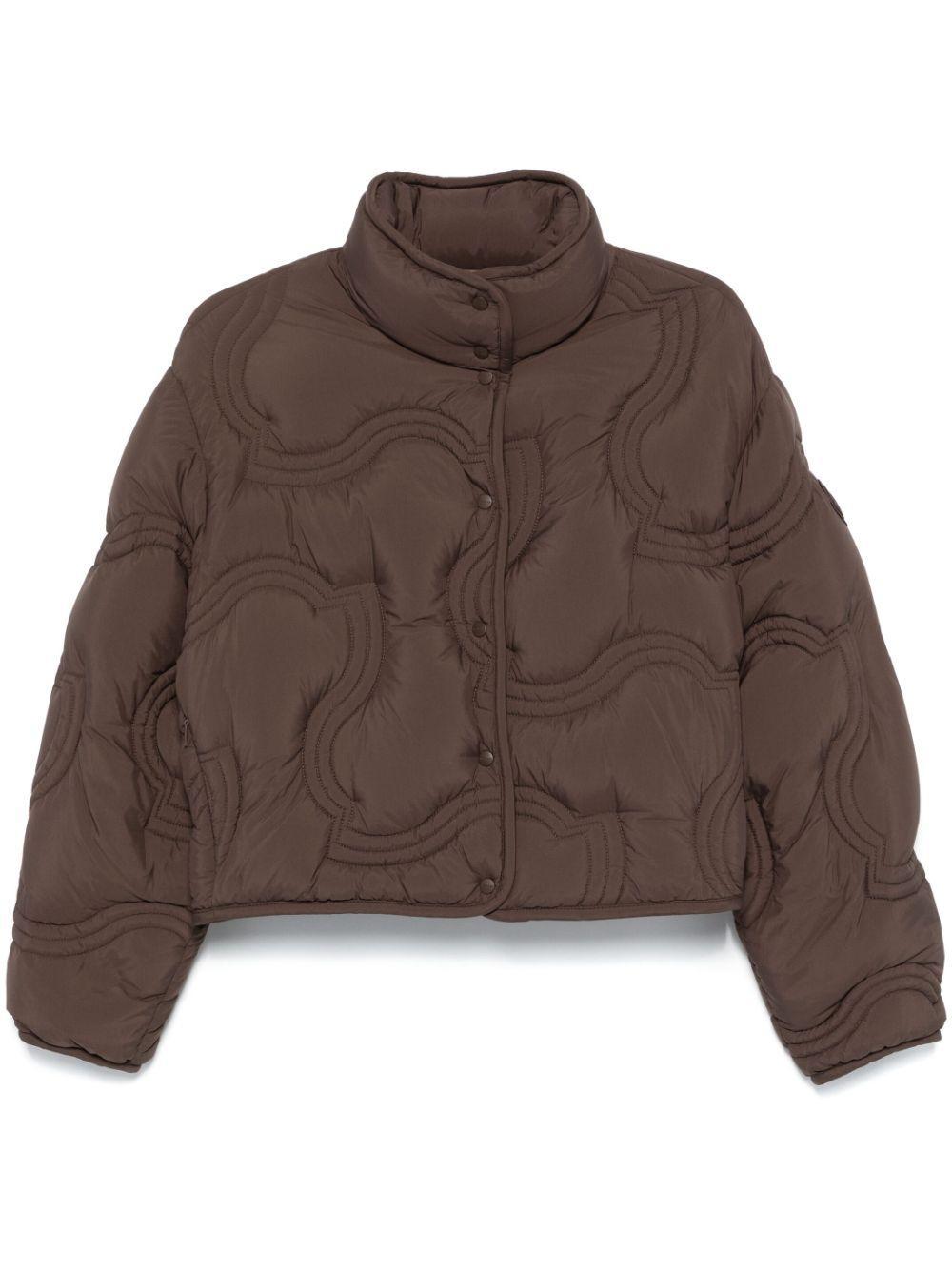 MONCLER Beryl Quilted Shell Down Jacket In Brown Product Image