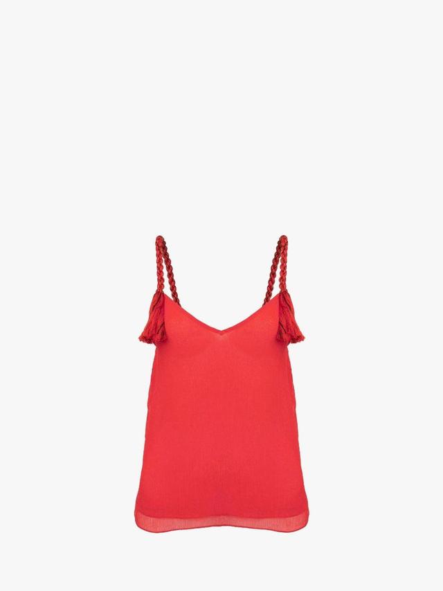 TASSEL STRAP CAMISOLE in red | JW Anderson US  Product Image