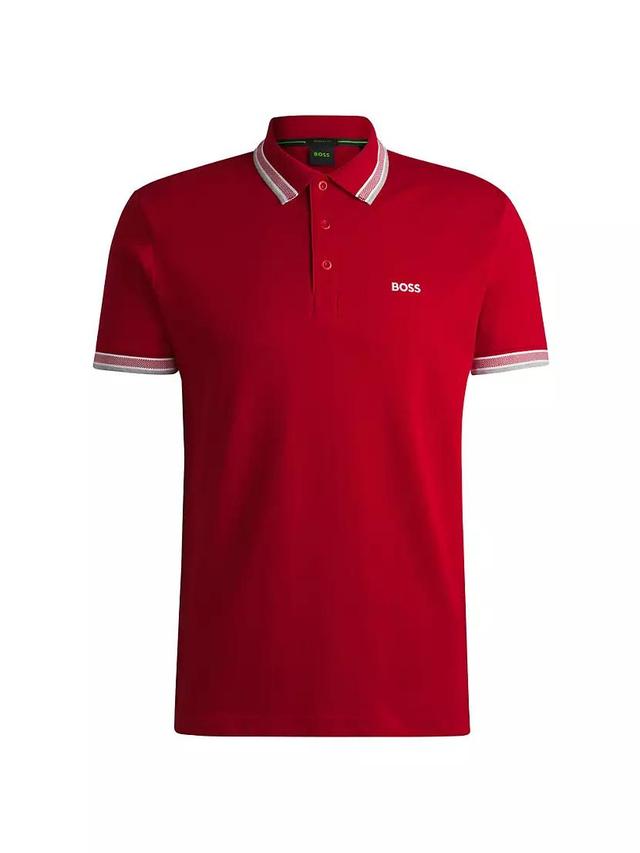 Polo Shirt with Contrast Logo Details Product Image