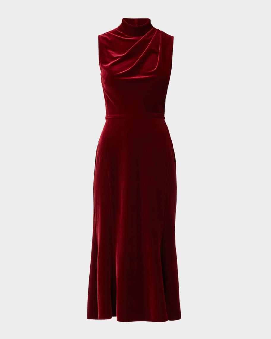 Audrey Sleeveless Velvet Dress Product Image