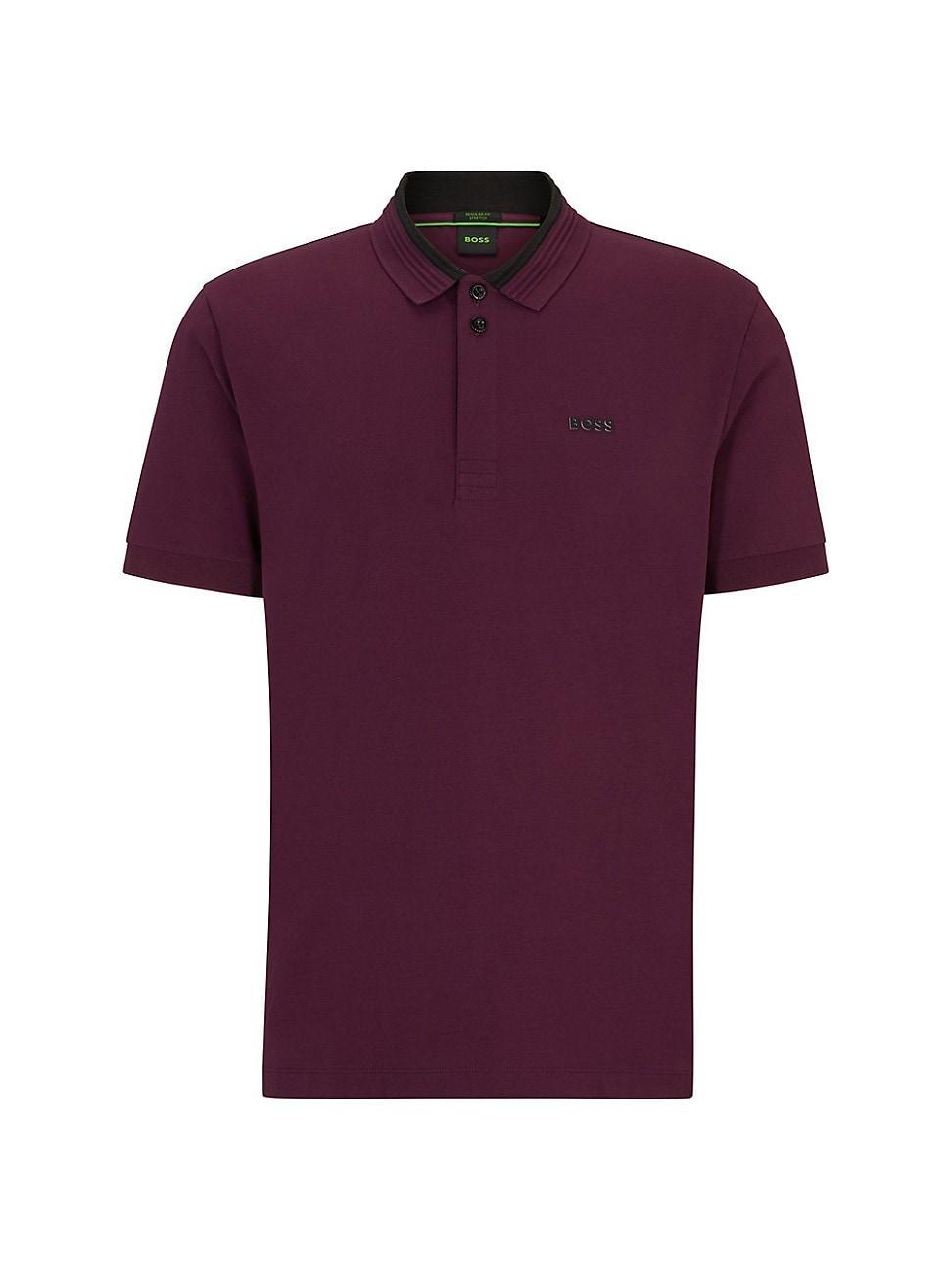 Mens Stretch-Cotton Polo T-Shirt Product Image