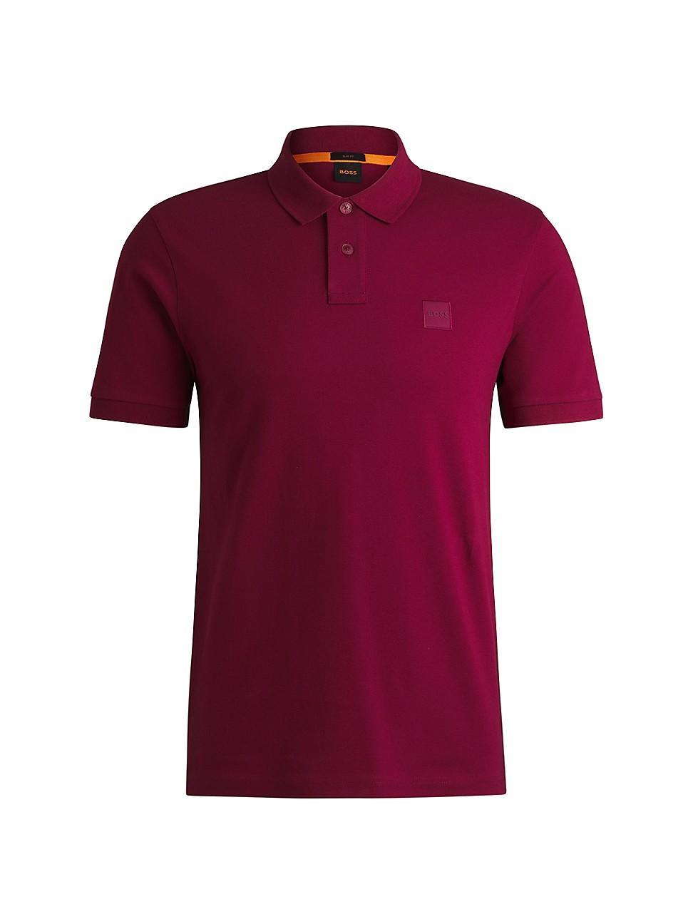 Mens Stretch-Cotton Slim-Fit Polo T-Shirt Product Image