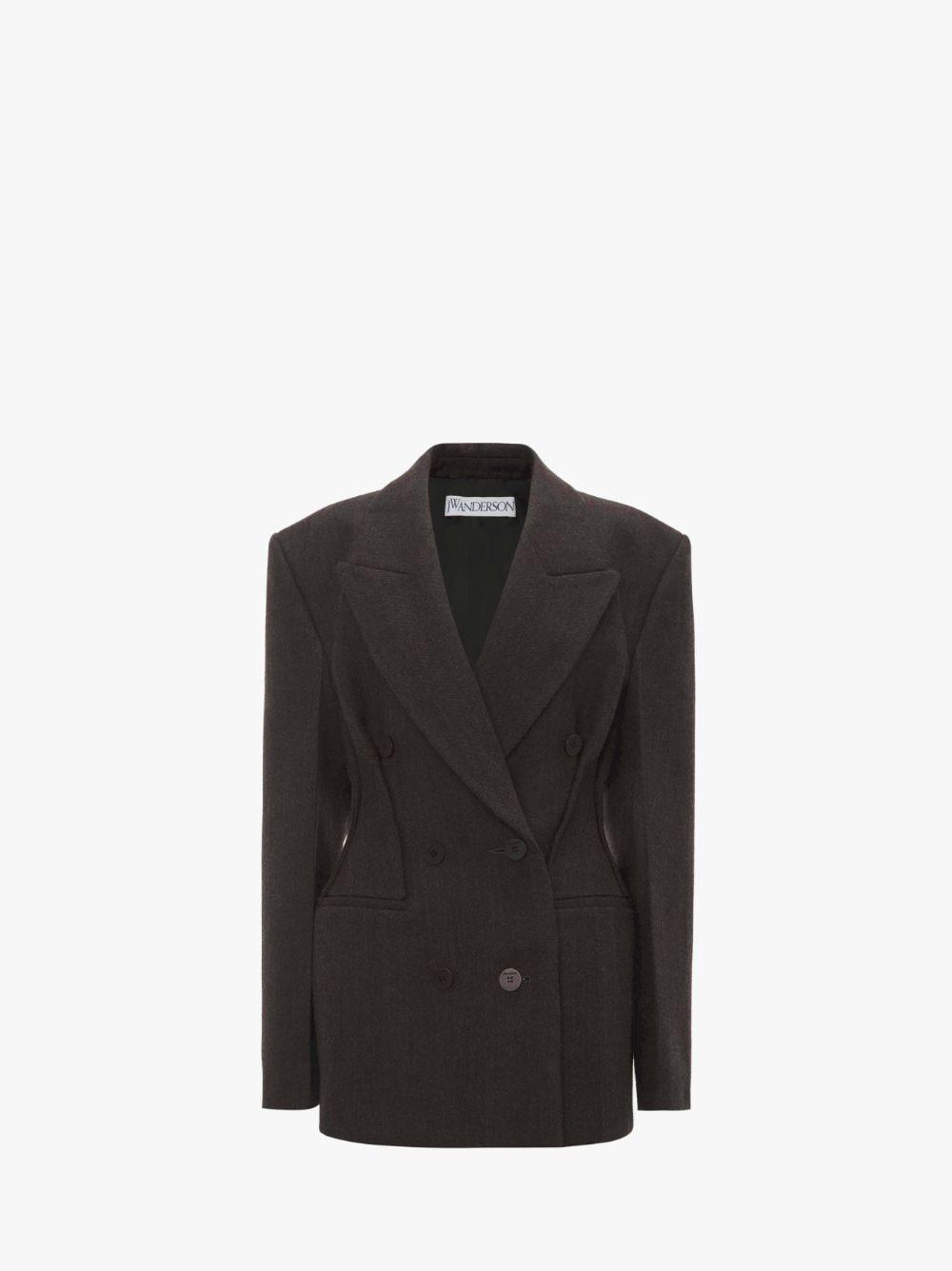 DOUBLE BREASTED HOURGLASS JACKET in green | JW Anderson US  Product Image