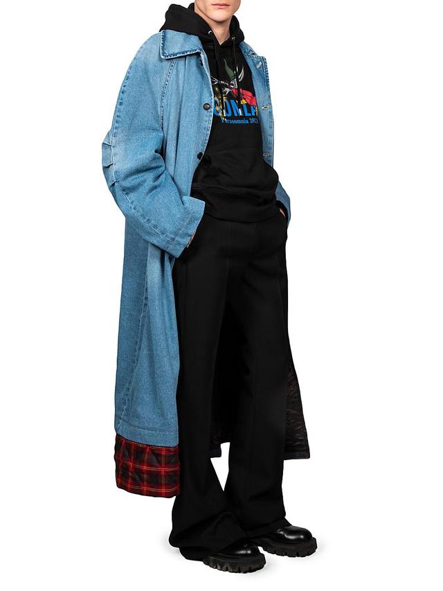 Mens Denim Trench Coat Product Image