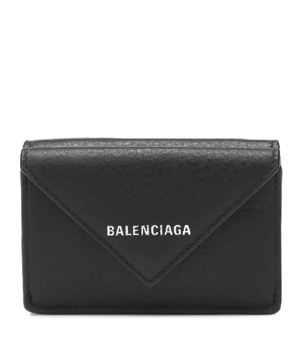 BALENCIAGA Embossed Leather Wallet In Black Product Image