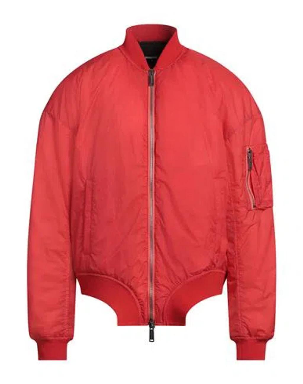 DSQUARED2 Man Jacket Red Size 38 Polyamide, Polyurethane Coated Product Image