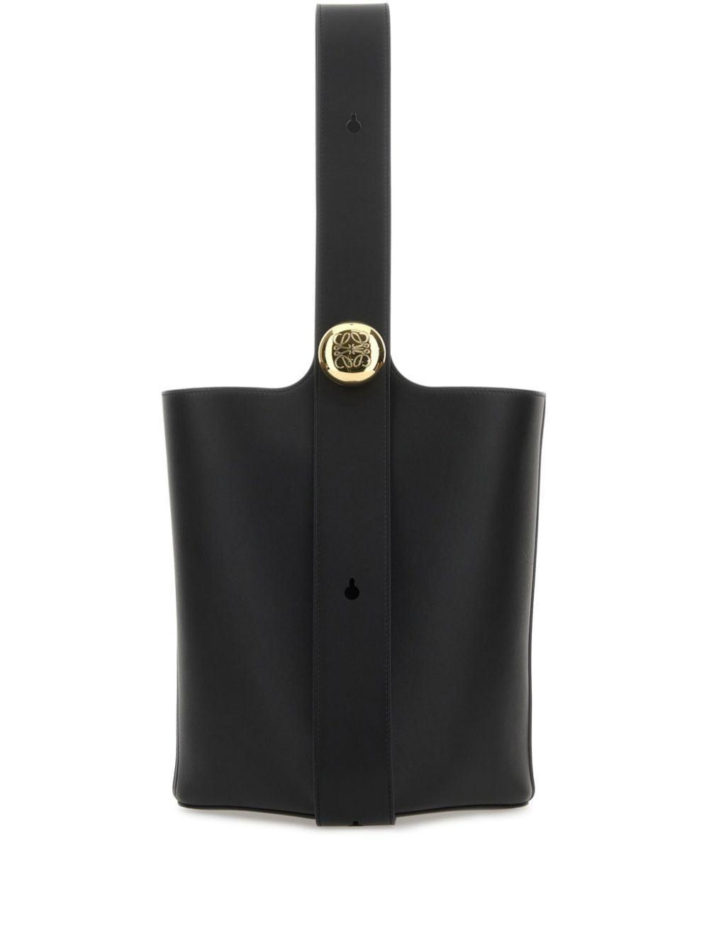 medium leather bucket bag product image