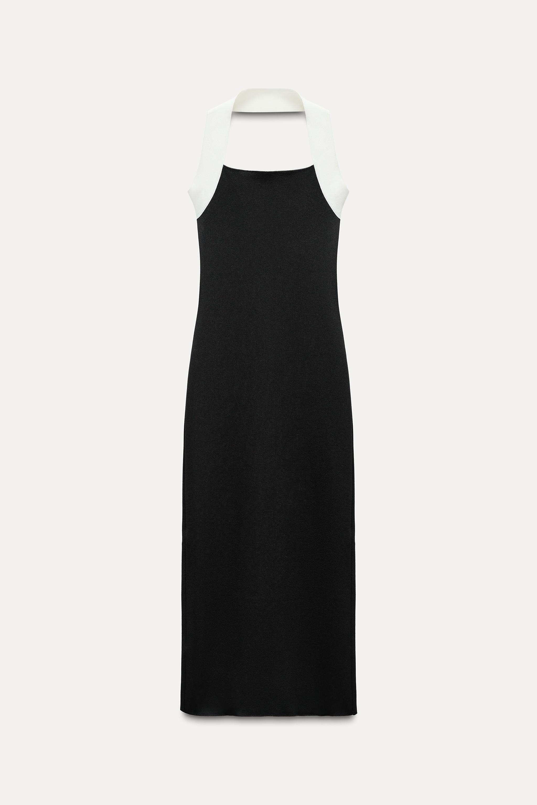 STRETCH KNIT HALTER DRESS Product Image