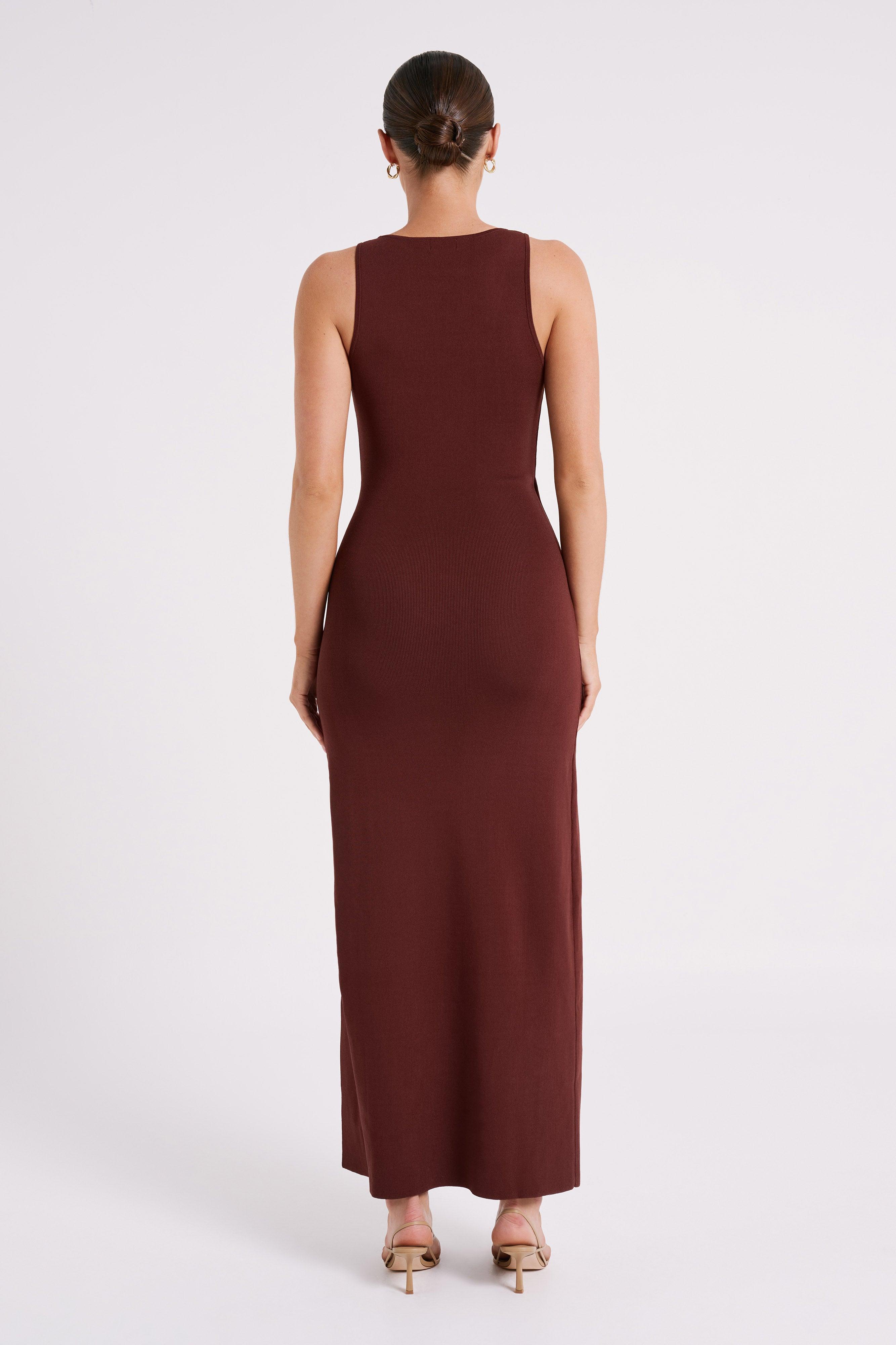 Araminta Knit Maxi Dress - Dark Chocolate Product Image