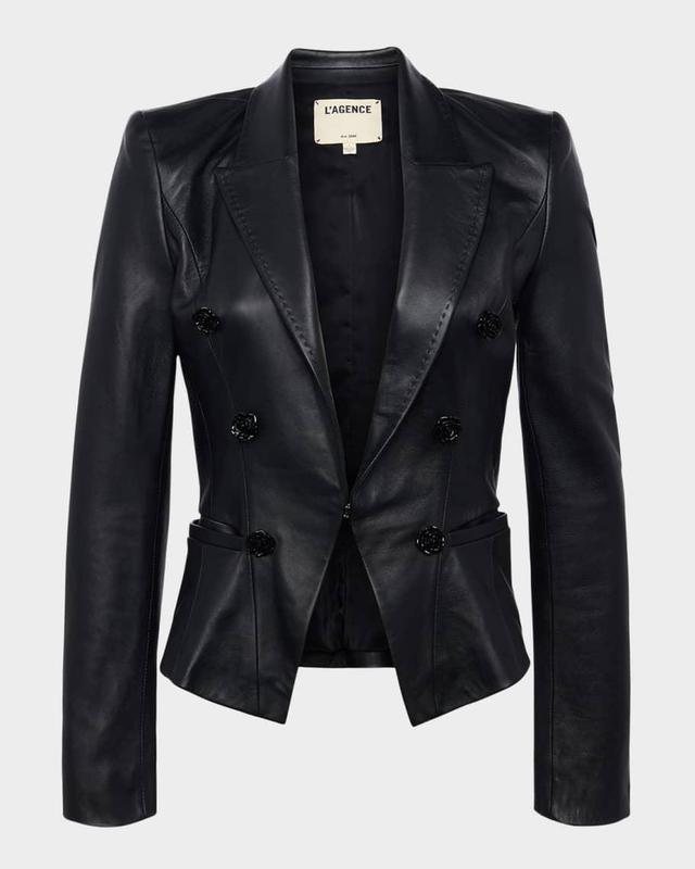 Andalusia Tailored Leather Blazer Product Image