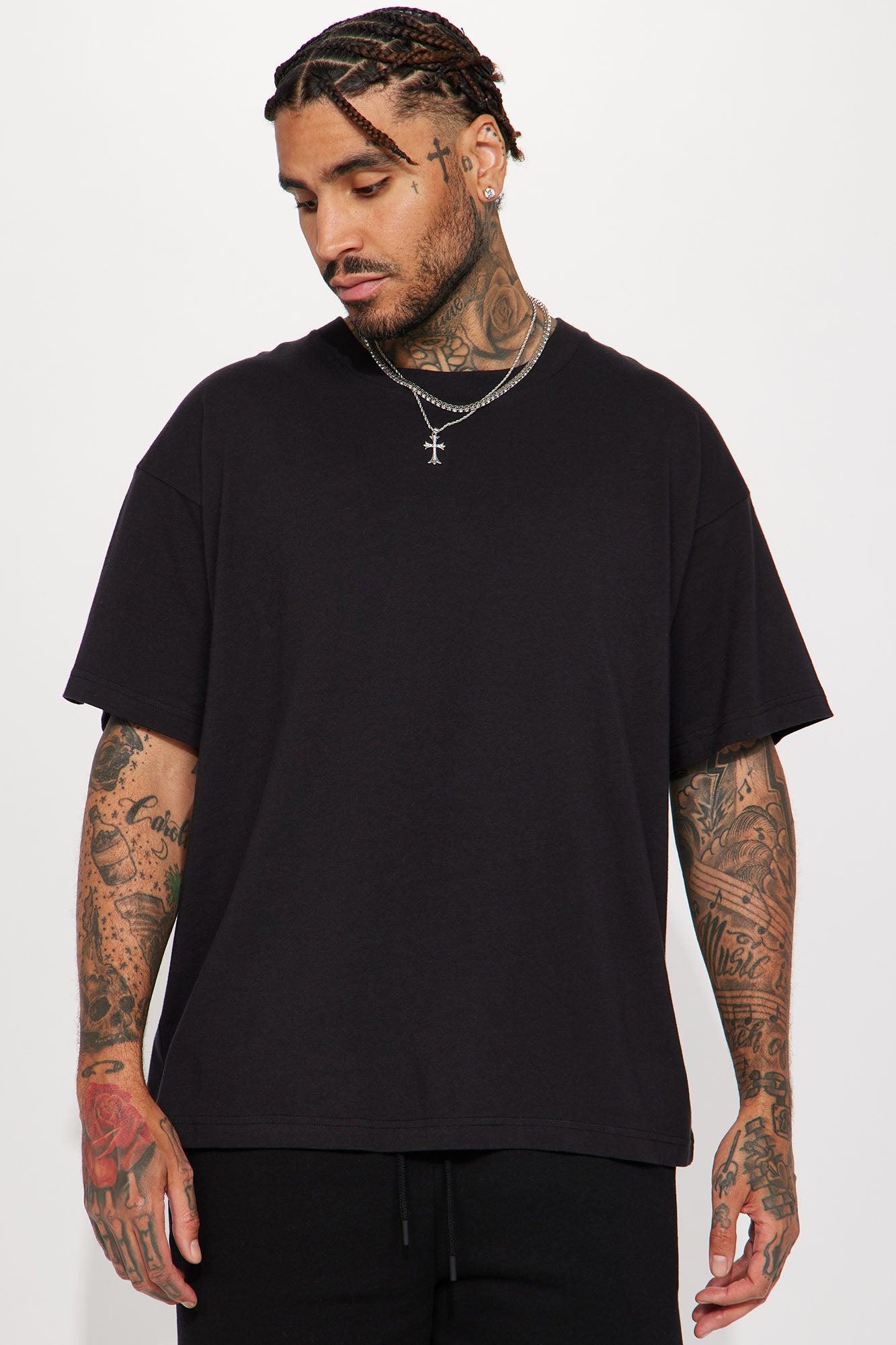 Essential Oversize Short Sleeve Tee - Black Product Image