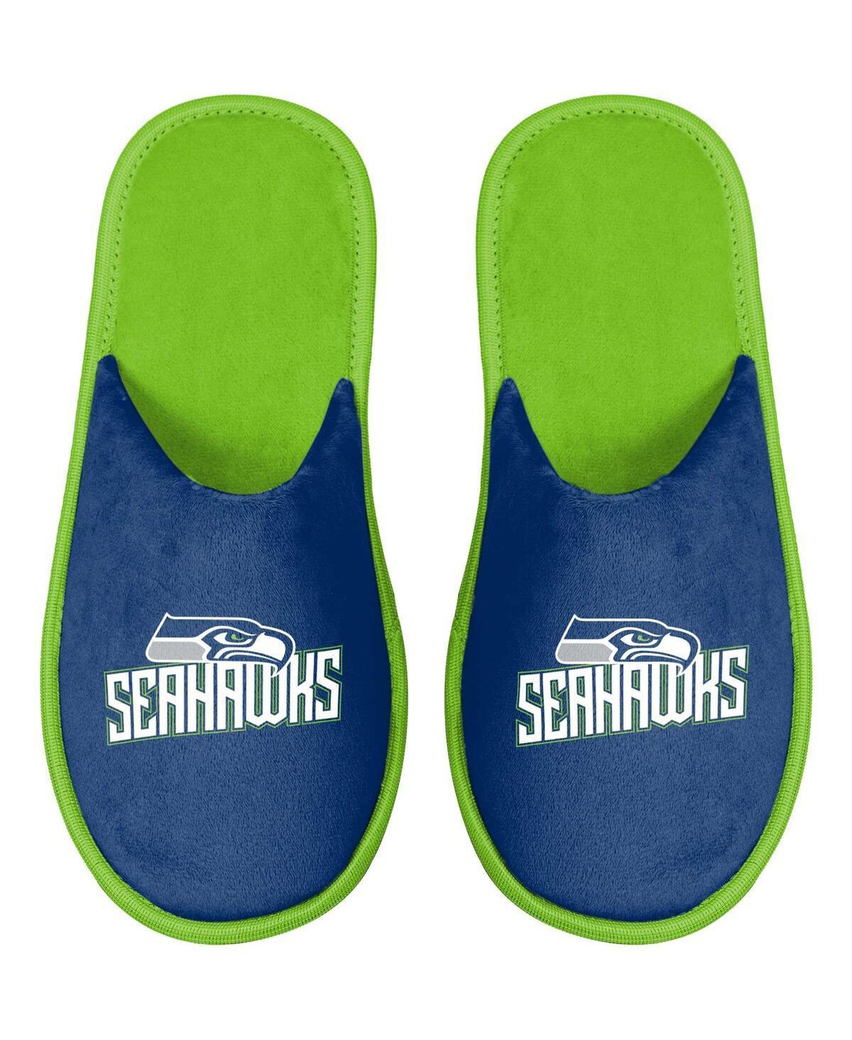 Mens FOCO Seattle Seahawks Scuff Slide Slippers Blue Product Image