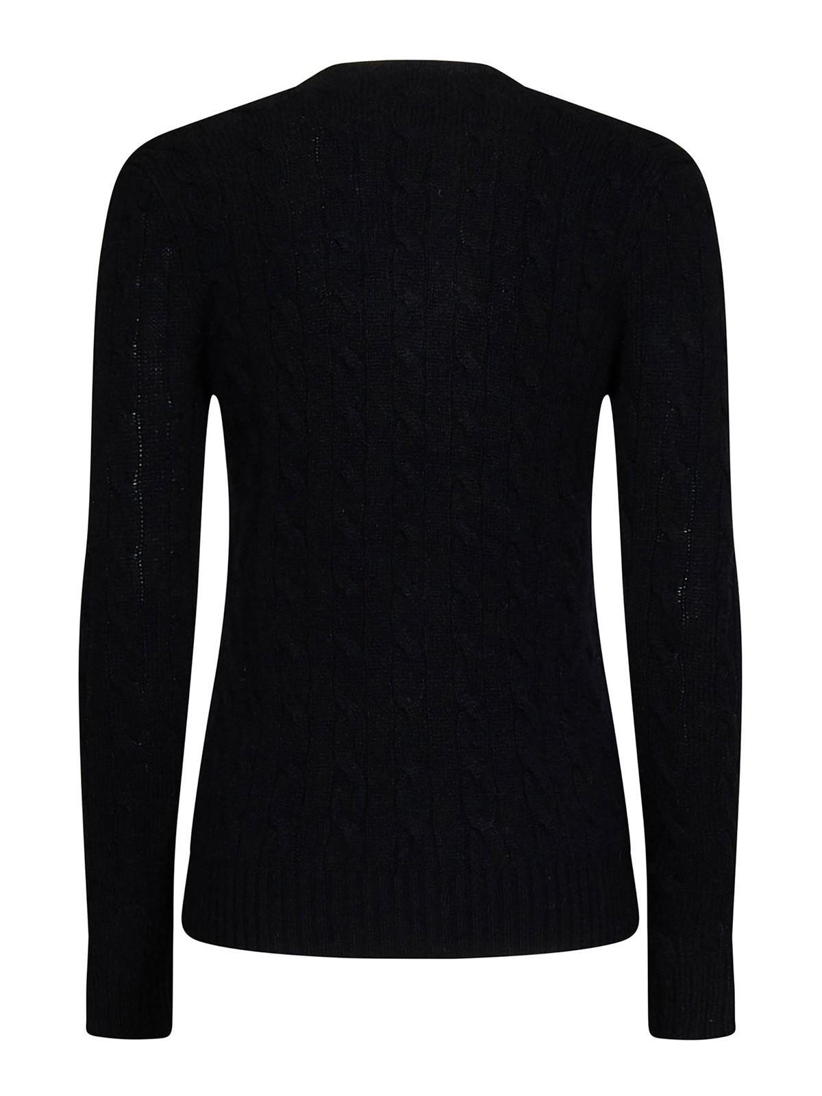 POLO RALPH LAUREN Cable-knit Wool And Cashmere Pullover In Black Product Image