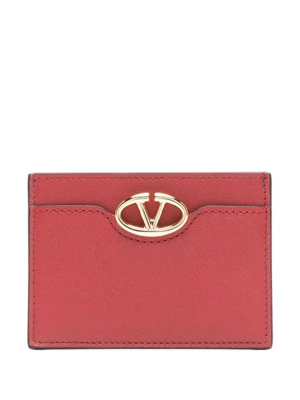 VALENTINO GARAVANI Vlogo Signature Cardholder In Red Product Image