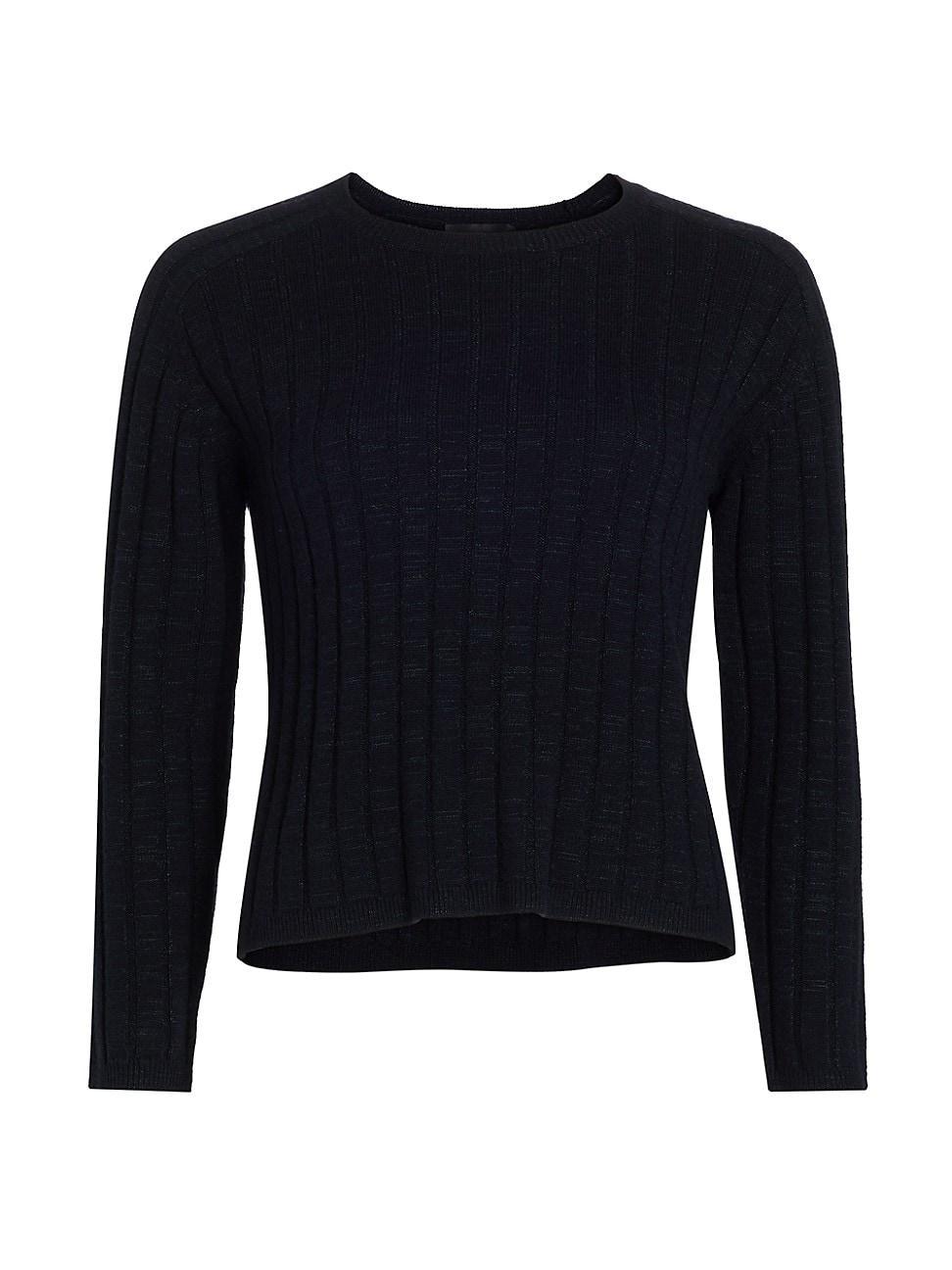 Womens Alise Silk Rib-Knit Sweater product image