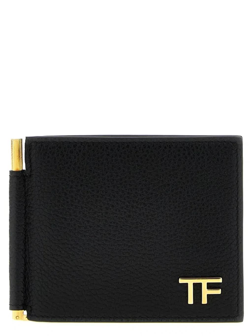 Logo Leather Wallet In 黑色的 Product Image