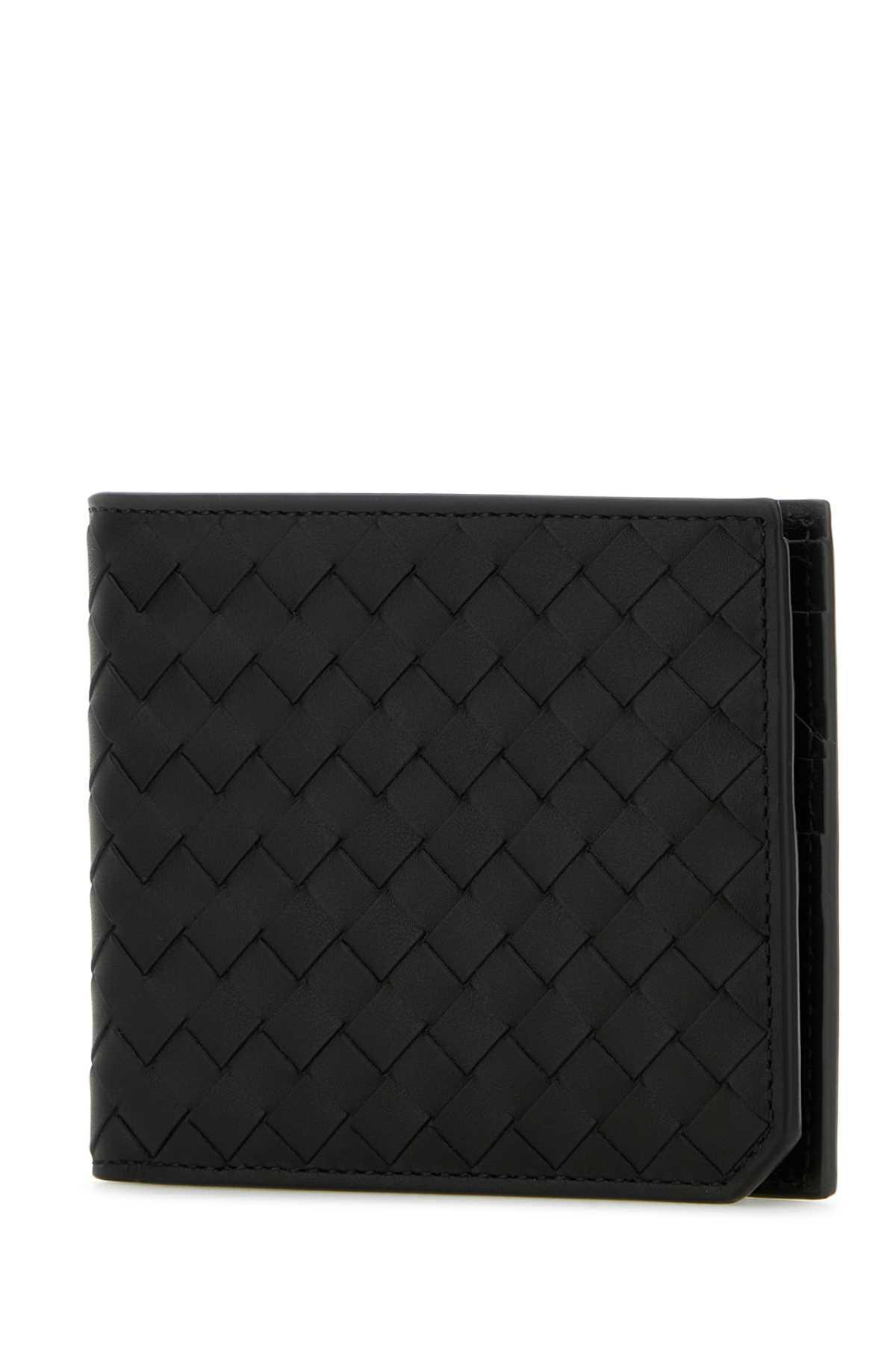 Black Leather Intrecciato Wallet Product Image