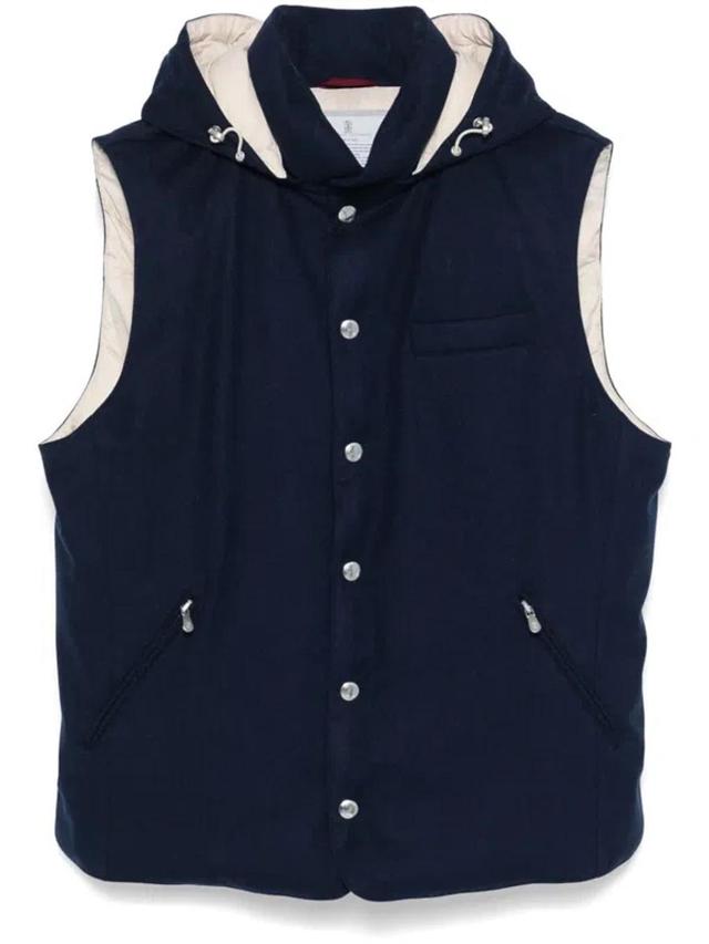 BRUNELLO CUCINELLI Padded Gilet In Blue Product Image