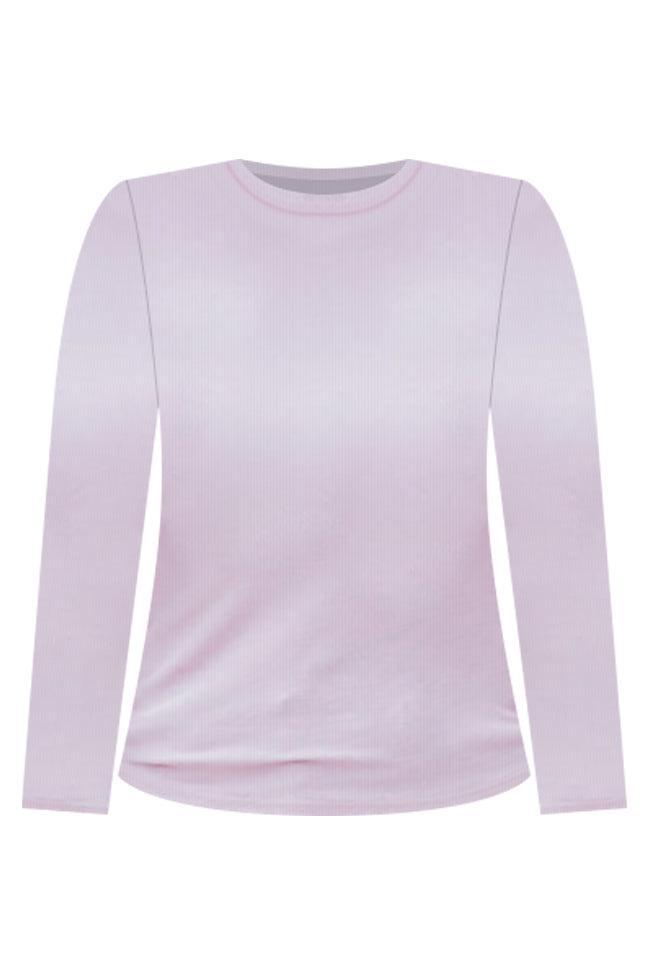 Make Your Choice Mauve Ribbed Long Sleeve Tee Product Image