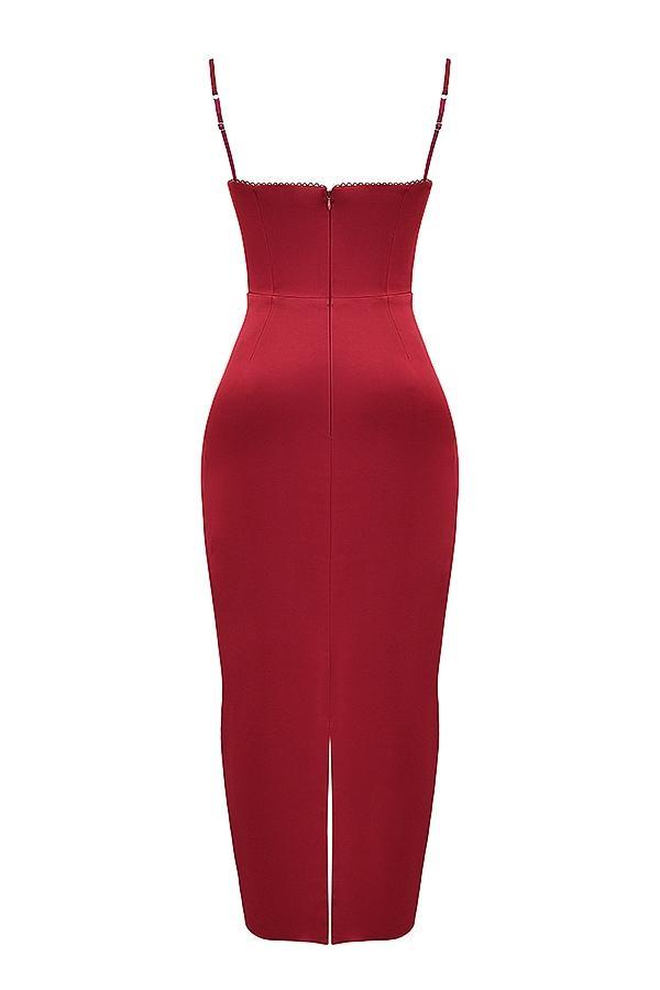 Stefania Ruby Corset Maxi Dress Product Image