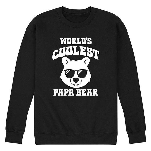 Mens Worlds Coolest Papa Bear Graphic Sweatshirt Black Product Image