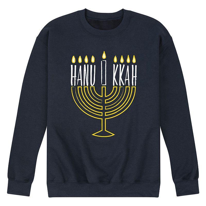 Mens Hanukkah Menorah Sweatshirt Blue Product Image