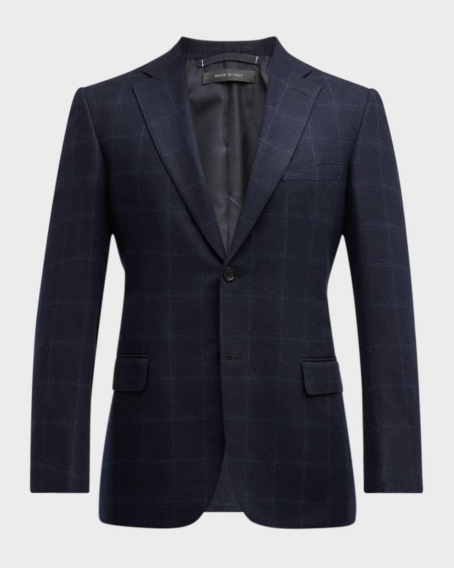 Men's Wool-Cashmere Windowpane Sport Coat Product Image