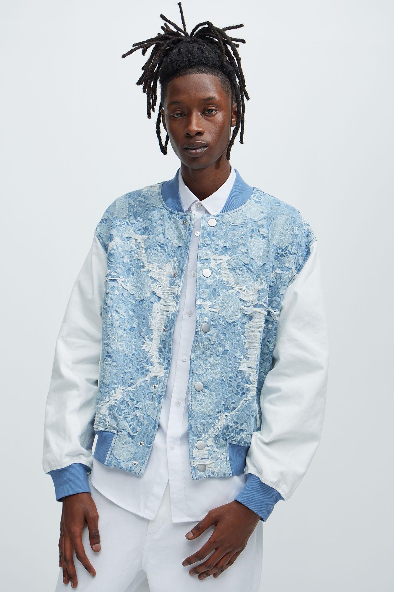 Inspired Denim Bomber Jacket - Light Wash Product Image