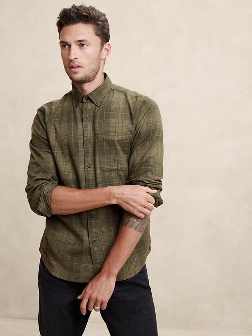 Slim Lightweight Flannel Shirt Product Image