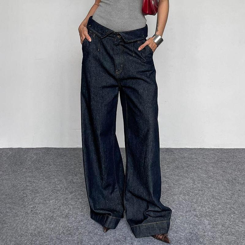 High Waist Wide Leg Jeans Product Image