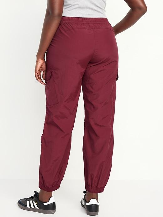 High-Waisted Ankle-Zip Cargo Joggers Product Image