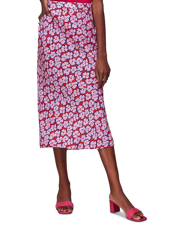 Whistles Farfalle Print Bias Cut Skirt Product Image