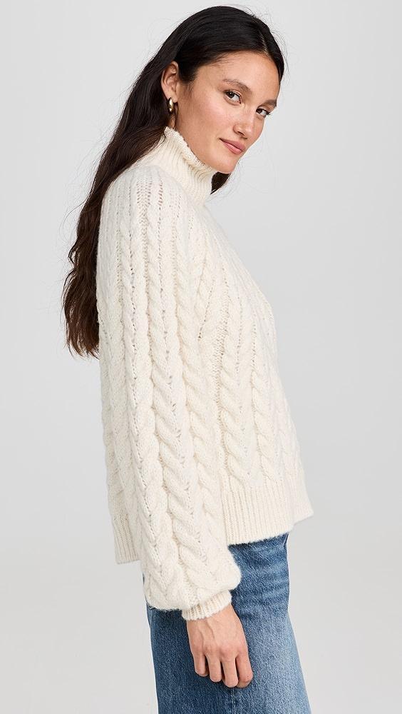 Faherty Frost Cable Knit Alpaca Sweater | Shopbop Product Image