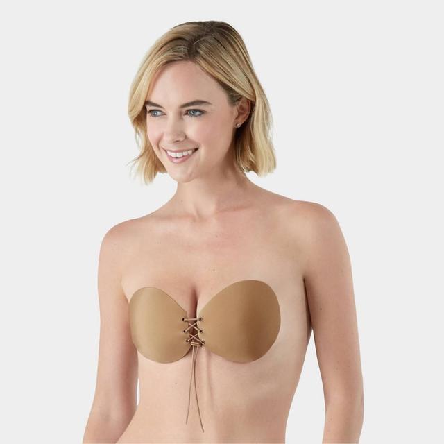 Maidenform Womens Lace-Up Adhesive Bra - Nude Product Image