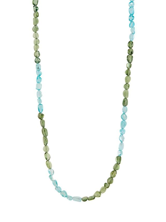 Womens 14K Yellow Gold & Apatite Beaded Necklace Product Image