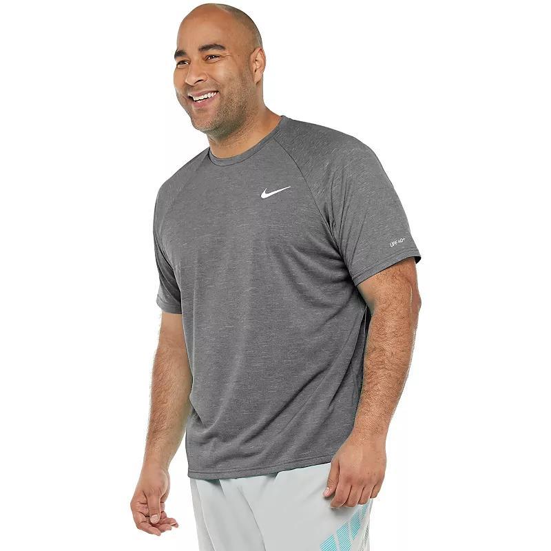 Big & Tall Nike Dri-FIT UPF 40+ Heathered Hydroguard Swim Top, Mens Product Image