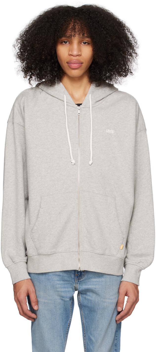 Gray Zip Hoodie Product Image