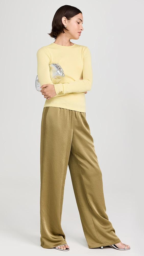 Vince Mid Rise Side Strap Wide Leg Pants | Shopbop Product Image