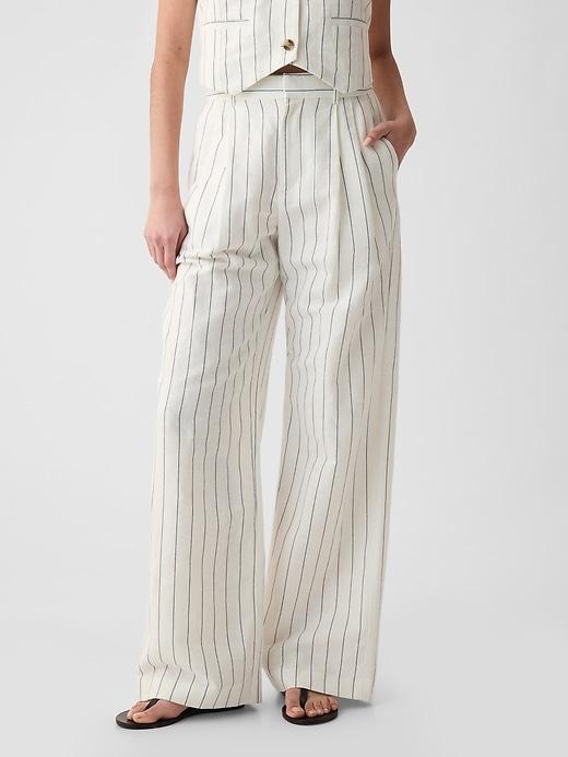 365 High Rise Linen-Cotton Trousers Product Image