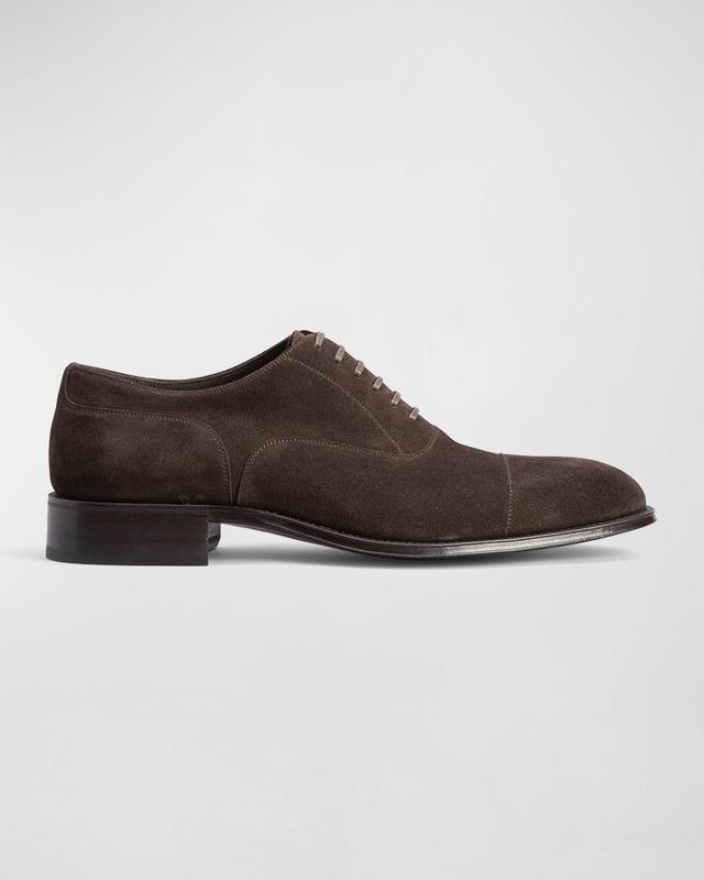 Mens Claydon Suede-Leather Oxfords Product Image