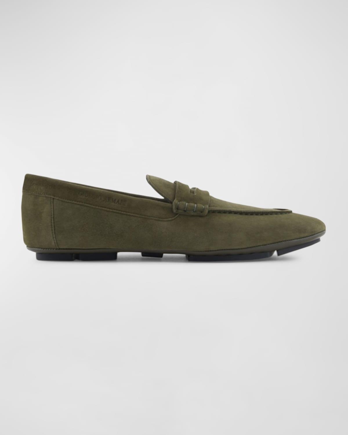 Mens Suede Driver Penny Loafers product image