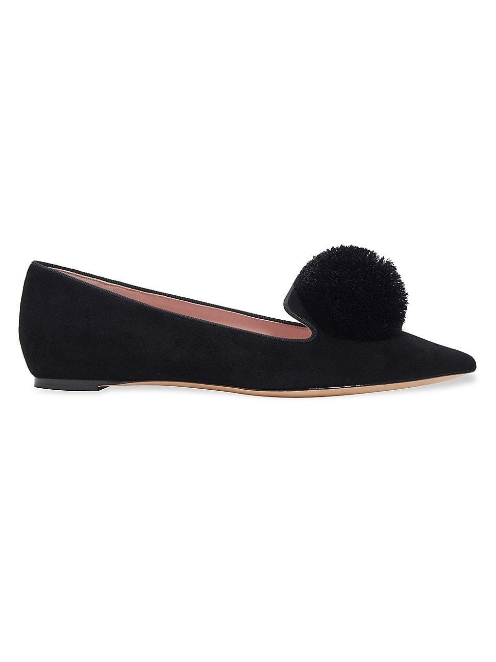 Womens Amour Pom-Pom Suede Flats Product Image