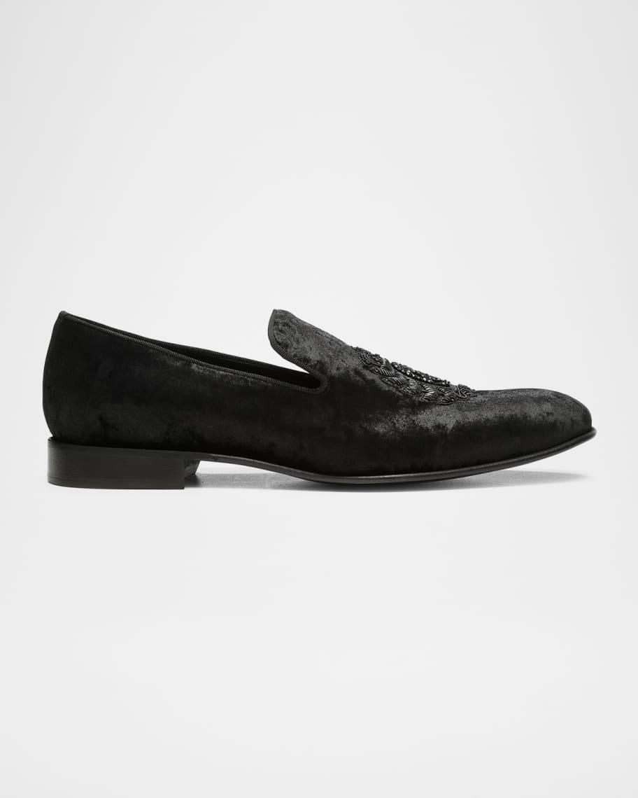 Mens Spencer Velvet Smoking Slippers Product Image