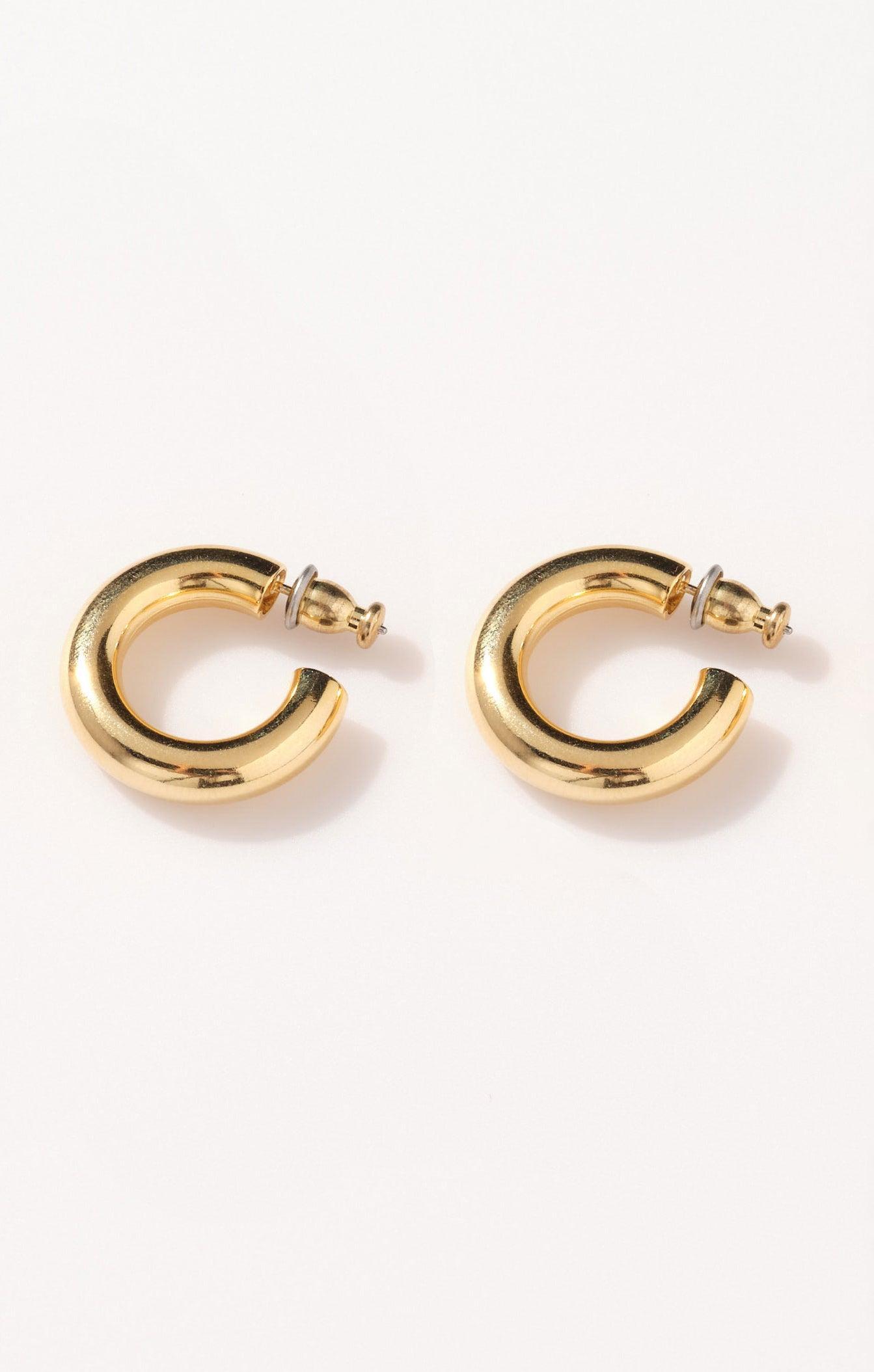 Faithy Jewels Everyday Hoop Earrings ~ 18K Gold Plated Product Image