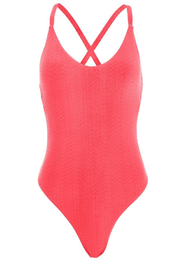 High-Leg One-Piece - Ocean Coral Product Image